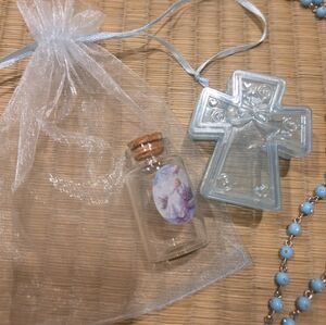 Blue Rosary and Baptism bundle